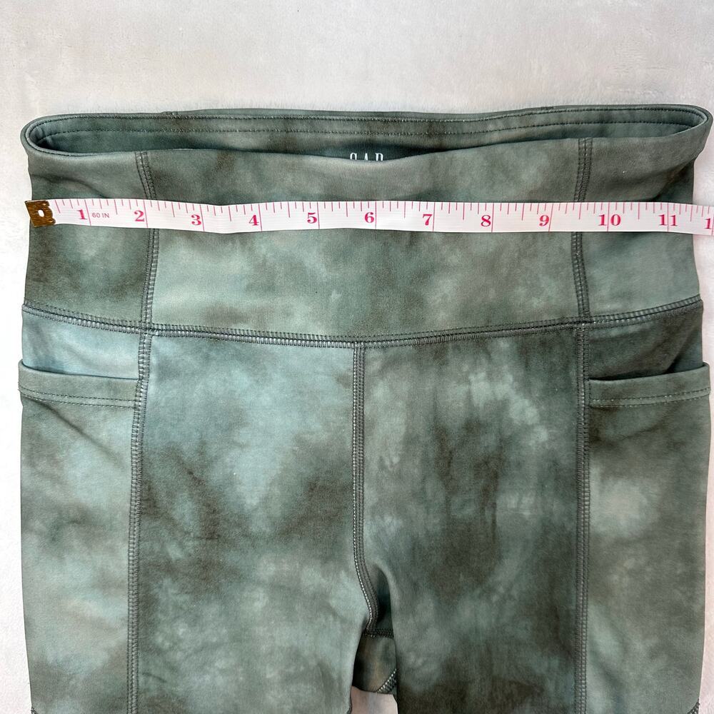 Gap Teen Size 10 Leggings with Pockets, Green Tie Dye - Picture 6 of 7